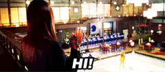 Yuri from Battle Royale waving