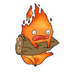 Charmander holding a log