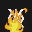 pixel art fire burning