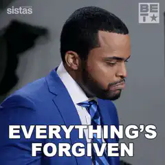 Man in blue suit says everything's forgiven