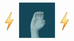 Hand gesture lightning bolts