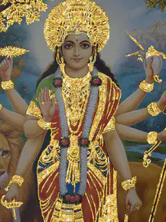 Goddess Durga with multiple arms