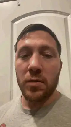 Man blinking slowly