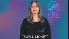 ASL sign for smell money