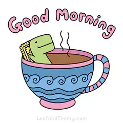 T-Rex in a teacup good morning