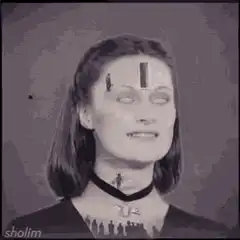 Woman's face peels off in layers