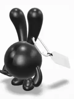 Black bunny keychain