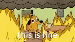 This is Fine dog in burning room