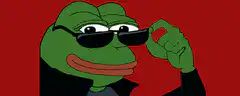 Pepe the Frog winking with sunglasses
