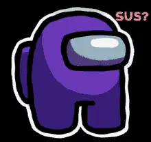 Purple Among Us Crewmate with SUS?
