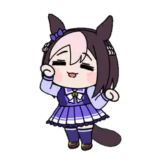 chibi horse girl waving