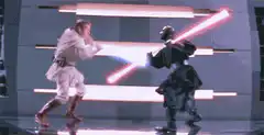 Luke Skywalker vs Darth Vader lightsaber duel