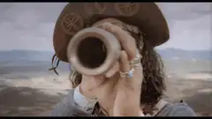 Jack Sparrow looking through spyglass