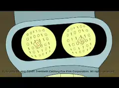 Futurama robot eyes scanning