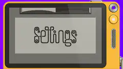 Retro handheld game console menu scrolling