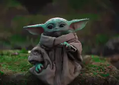 Baby Yoda waving