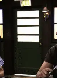 Barry peeking through the door