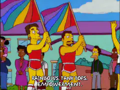 Simpsons Pride Parade Tank Tops Empowerment
