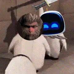 Wall-E with Monkey and Sword