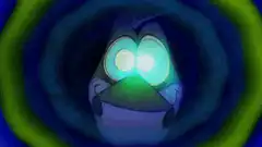 Snake eyes glowing in the dark