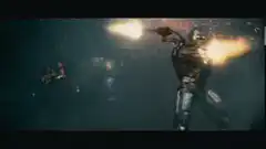 War Machine firing guns in battle