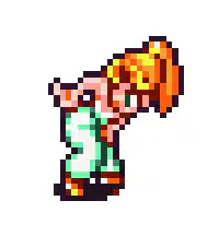 pixel art girl dabbing