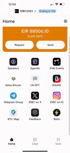 IDBC2023 app home screen
