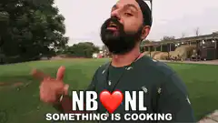 Man with beard says something is cooking