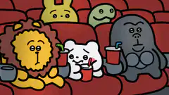 white bear blushes in movie theater
