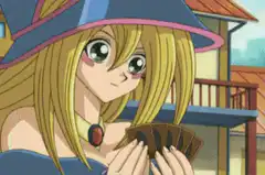Tea Gardner shows off a card