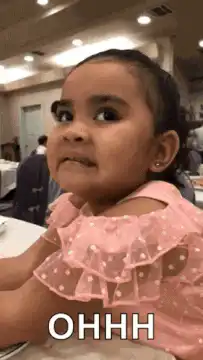 Little girl saying OHHH