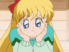 Usagi Tsukino blushing and smiling