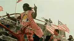 Terry Crews Uncle Sam outfit middle fingers