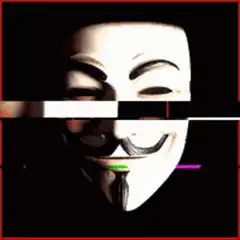 glitchy guy fawkes mask