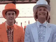 The Blues Brothers clapping at the bar
