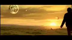 Luke Skywalker walks toward the twin suns