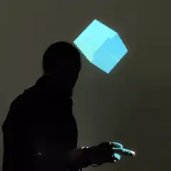 Silhouette interacting with projected shapes