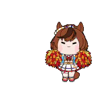 pixel art horse girl cheerleader