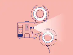 projector with film reels