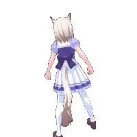 anime girl turns and gives thumbs up