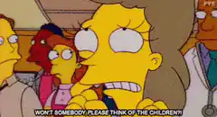 Marge Simpson won't somebody please think of the children
