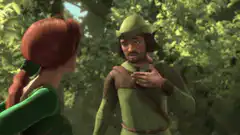 Robin Hood explains himself to Maid Marian