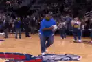 Man does backflip over high jump mat