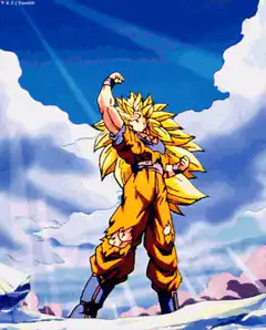 Super Saiyan 3 Goku Powering Up