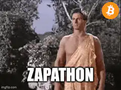 Zapathon Bitcoin meme