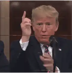 Donald Trump pointing finger