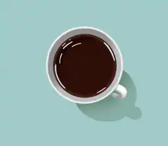 Top view coffee cup swirl animation