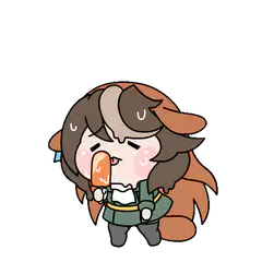 chibi character eating popsicle