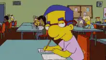 Martin Prince bored in class