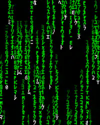 Matrix digital rain